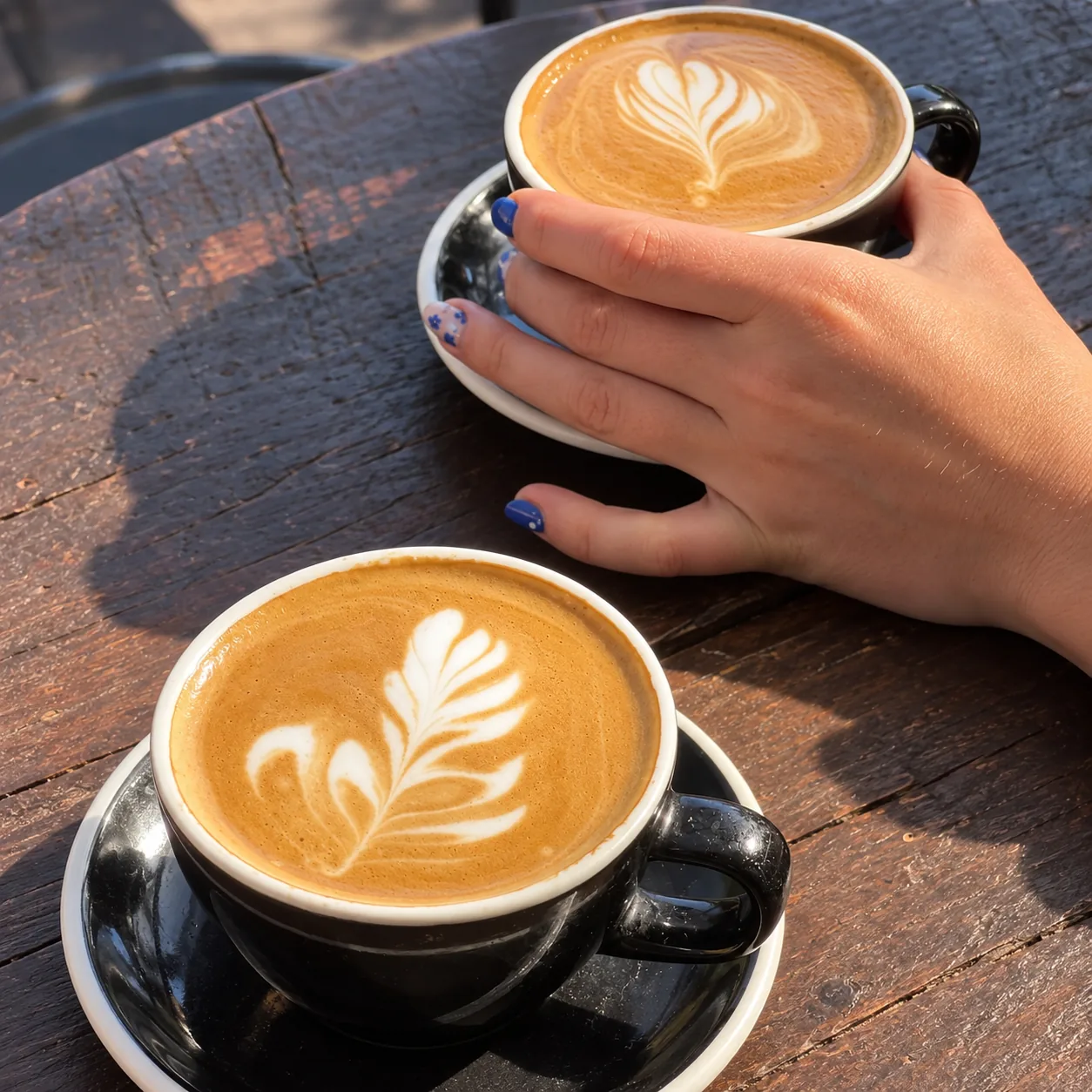 Two cups of coffee at The Food Room
